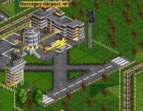 Large Airport with airplane.