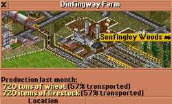 Farm with high production and only 57% transported