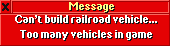 Too many Railroad vehicles in the game