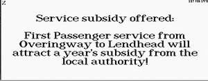 Passengers Service Subsidy Offer
