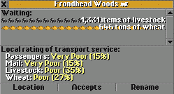 Bad transport ratings