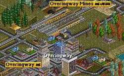 Overingway with two rail road stations