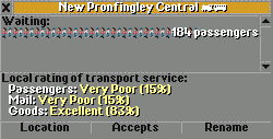 Pronfingley Central with a poor passenger rating