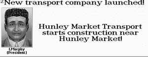Hunley Market Transport starts construction near Hunley Market